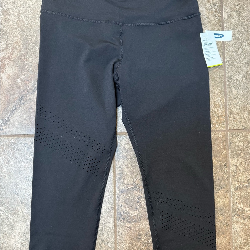 Old Navy Perforated Black Leggings
